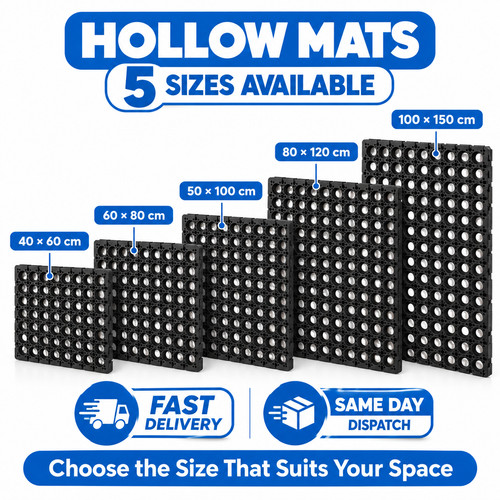 Hollow mat rubber floor - rubber,