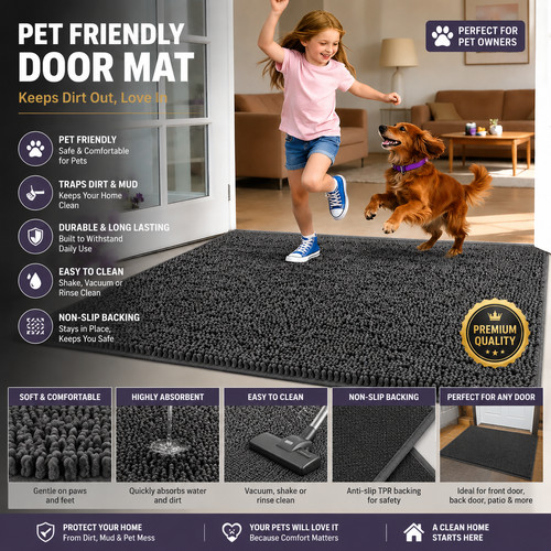 Washable door mat - washable, super