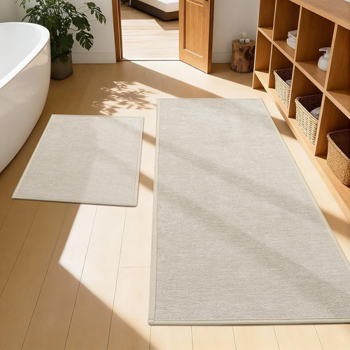 Beige bathroom rugs - bathroom, 2