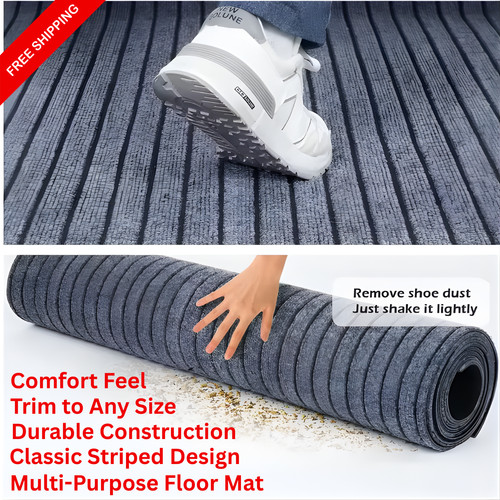 Striped rubber door - rubber, mat