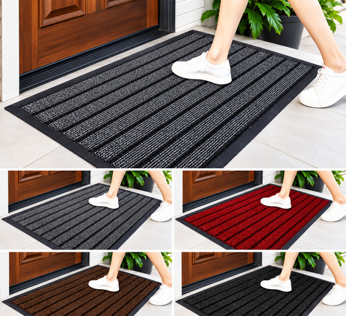 Heavy duty rubber door mat - mat, non
